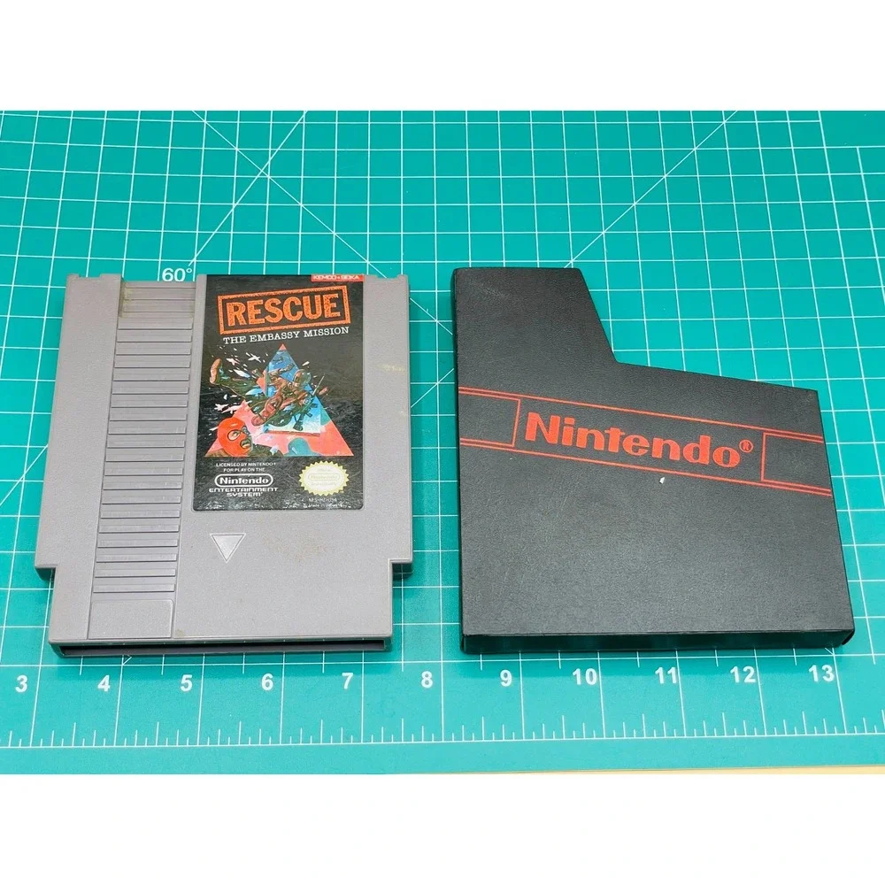 Nintendo NES Rescue The Embassy Mission Game Cartridge Tested Working